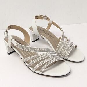 Walking Cradles Lettie 2 Sandals, White, Women's 7.5 M